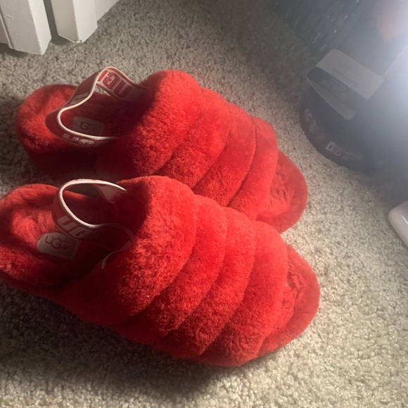 Shoes Red Ugg Slides Poshmark
